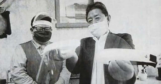 お知らせさせてください。毎日新聞に掲載されました。フェイスシールドをカバンの技術で製造