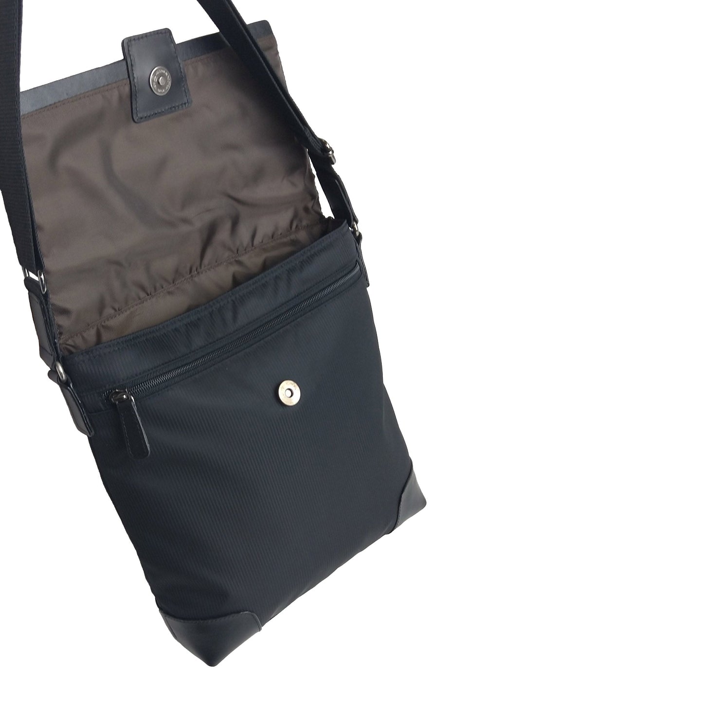 【EC限定】海外製／テフロン加工／撥水／タテ型／ナイロン製／カブセショルダーＬ／グレー色／126025【在庫限り】
