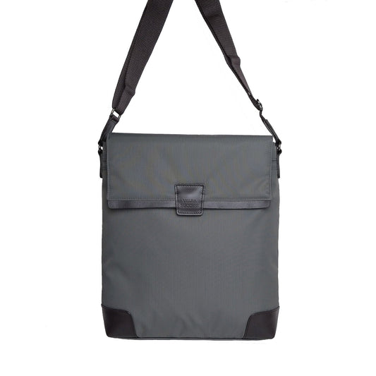 【EC限定】海外製／テフロン加工／撥水／タテ型／ナイロン製／カブセショルダーＬ／グレー色／126025【在庫限り】