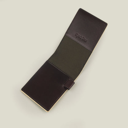 【期間限定60％OFF】海外製／牛革／メモ帳／メモカバー／メモ帳カバー／すぐメモ／薄い／コンパクトサイズ／便利／A7サイズ対応／リングメモ対応／ペンホルダー付／2025年ラッキーカラー／2026年ラッキーカラー／154016／RYU'S ONE