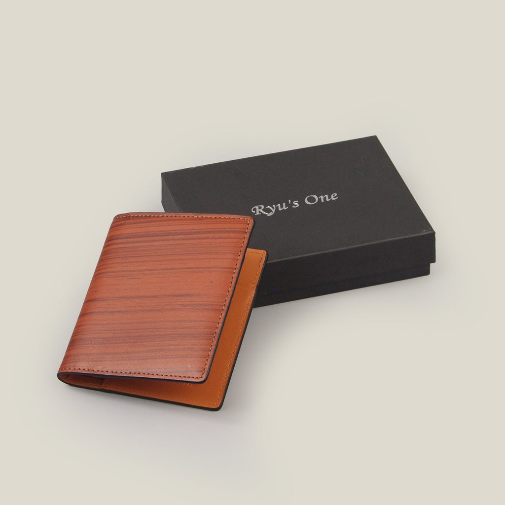 【期間限定価格】海外製／木目調／牛革／レザー／薄型／札入れ／カードホルダー／マネークリップ／コンパクト／箱入り／154037／全２色／期間限定／数量限定