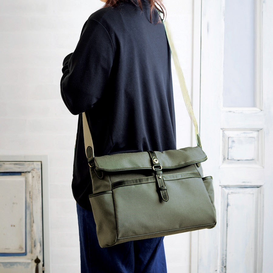 【豊岡鞄 認定品】豊岡製／日本製／国産／漁網／廃漁網／ナイロン製／リサイクル／ショルダーバッグ／ショルダー／Mサイズ／ヨコ型／561011／全３色／KANEDAITO【2026年1月発売】