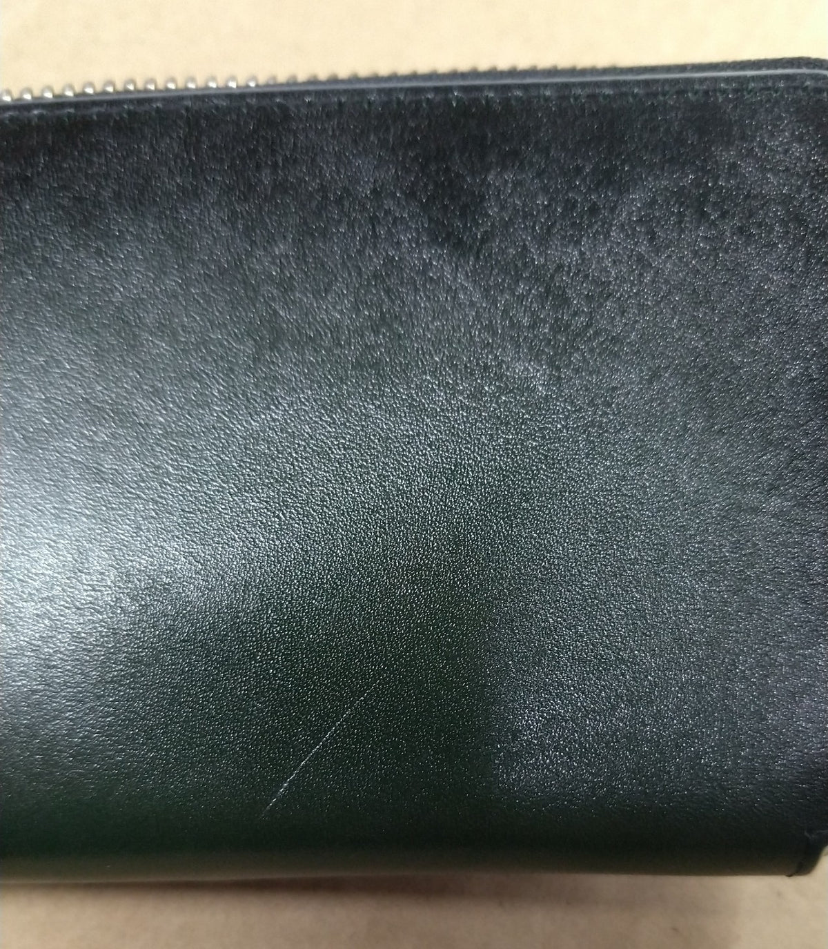 【訳アリ品】海外製／牛革／レザー／小銭入れ／コインケース／カードホルダー／箱入り／グリーン／緑色／154002