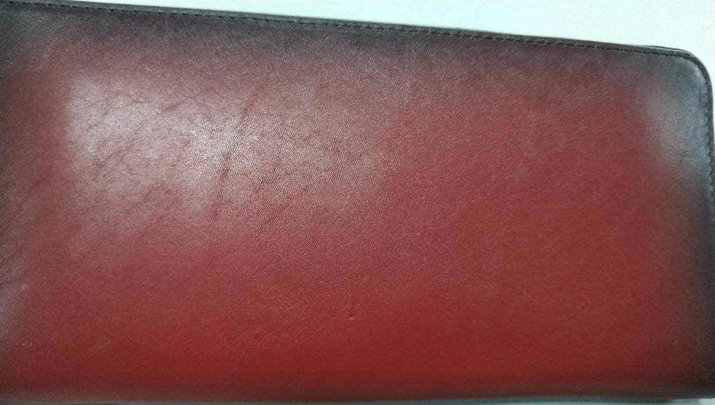 【最後の１本】海外製／牛革／革製／ラウンド／財布／ラウンド財布／長財布／ファスナー／レッド／赤色／154005【40%OFF】