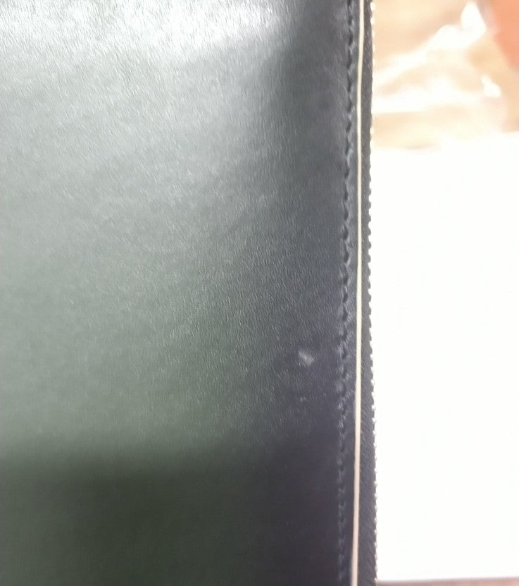【訳アリ品】海外製／牛革／クラッチバッグ／抜き手／薄い／細い／スリム／154008／グリーン／緑色