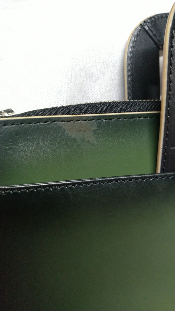 【訳アリ品】海外製／牛革／クラッチバッグ／抜き手／薄い／細い／スリム／154008／グリーン／緑色