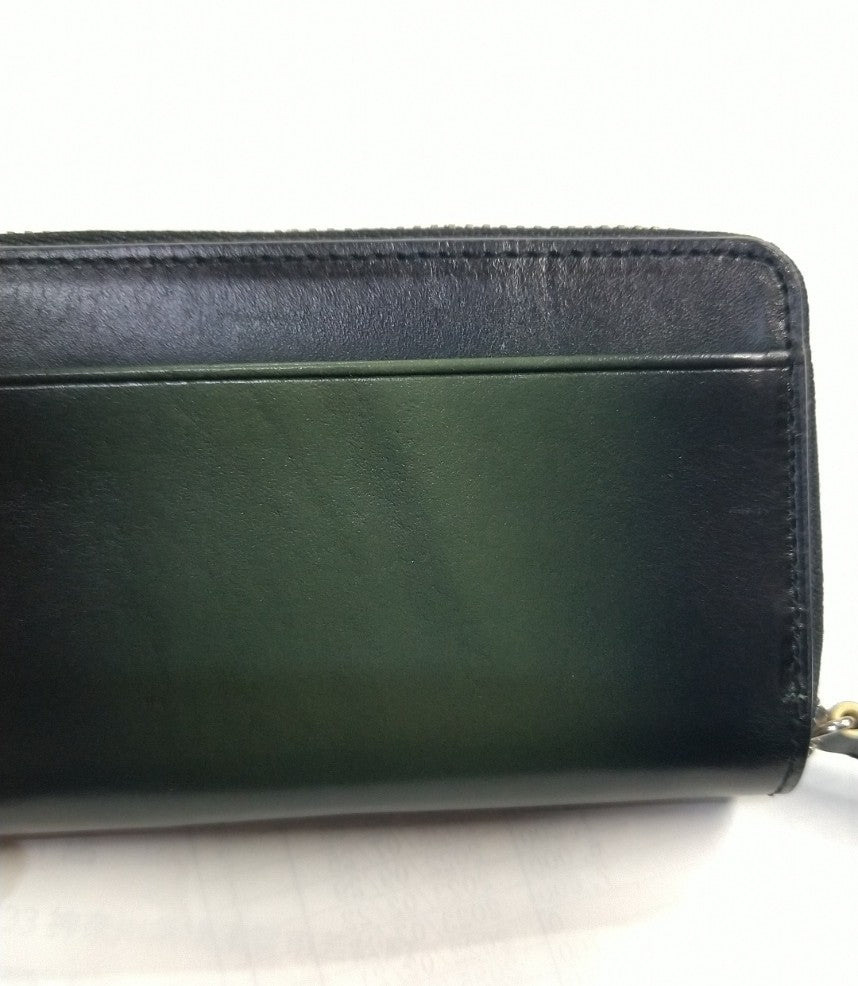 【訳アリ品】海外製／牛革／コイン＆キーケース／キーケース／小銭入／４連フック／グリーン／緑色／2025年ラッキーカラー／154012