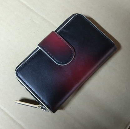 【訳アリ品】海外製／牛革／コイン＆キーケース／キーケース／小銭入／４連フック／レッド／赤色／2026年ラッキーカラー／154012