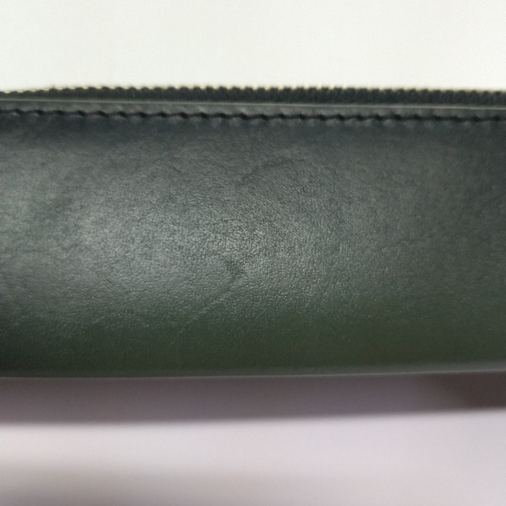 【訳アリ品】海外製／ペンケース／牛革／レザー／ペン少なめ／ギフト／箱入り／2025年ラッキーカラー／グリーン／緑色／RYU'S ONE／GG／154013