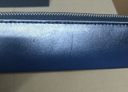 【訳アリ品】海外製／ペンケース／牛革／レザー／ペン少なめ／ギフト／箱入り／ネイビー／紺色／RYU'S ONE／GG／154013