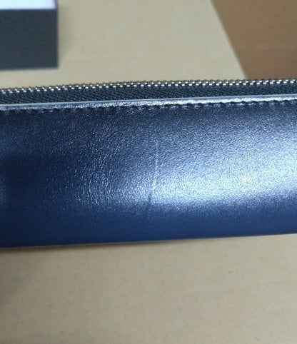 【訳アリ品】海外製／ペンケース／牛革／レザー／ペン少なめ／ギフト／箱入り／ネイビー／紺色／RYU'S ONE／GG／154013