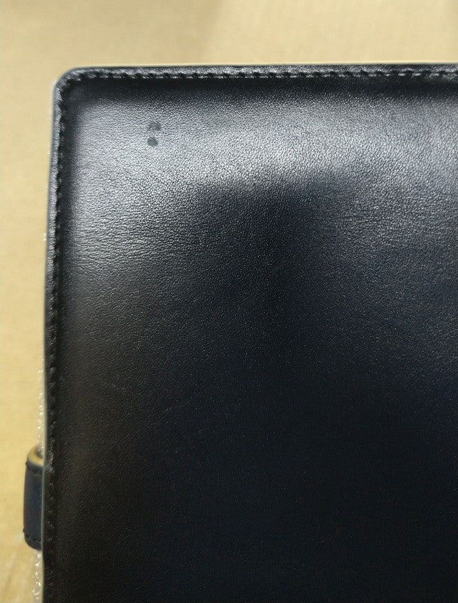 【訳アリ品】システム手帳／手帳／アナログ回帰／バイブル型／海外製／牛革／レザー／リング径 15mm／箱入り／ネイビー／紺色／154021／RYU'S ONE