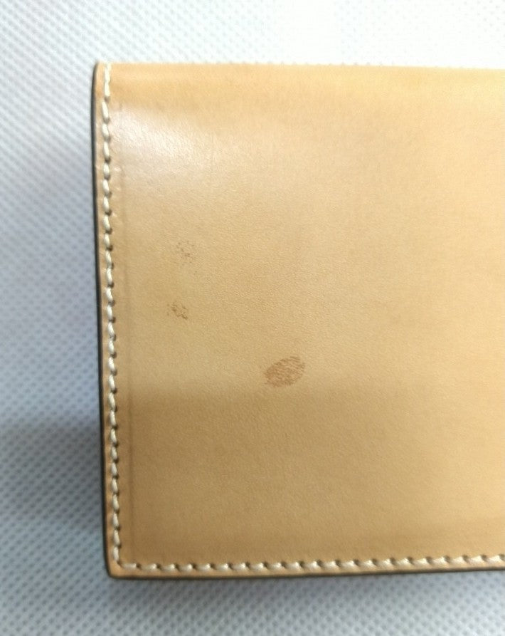 【訳アリ品】海外製／革製／牛革／ヌメ革／イタリアンヌメ／長財布／長札入／内装ネイビー／154064【在庫限り】