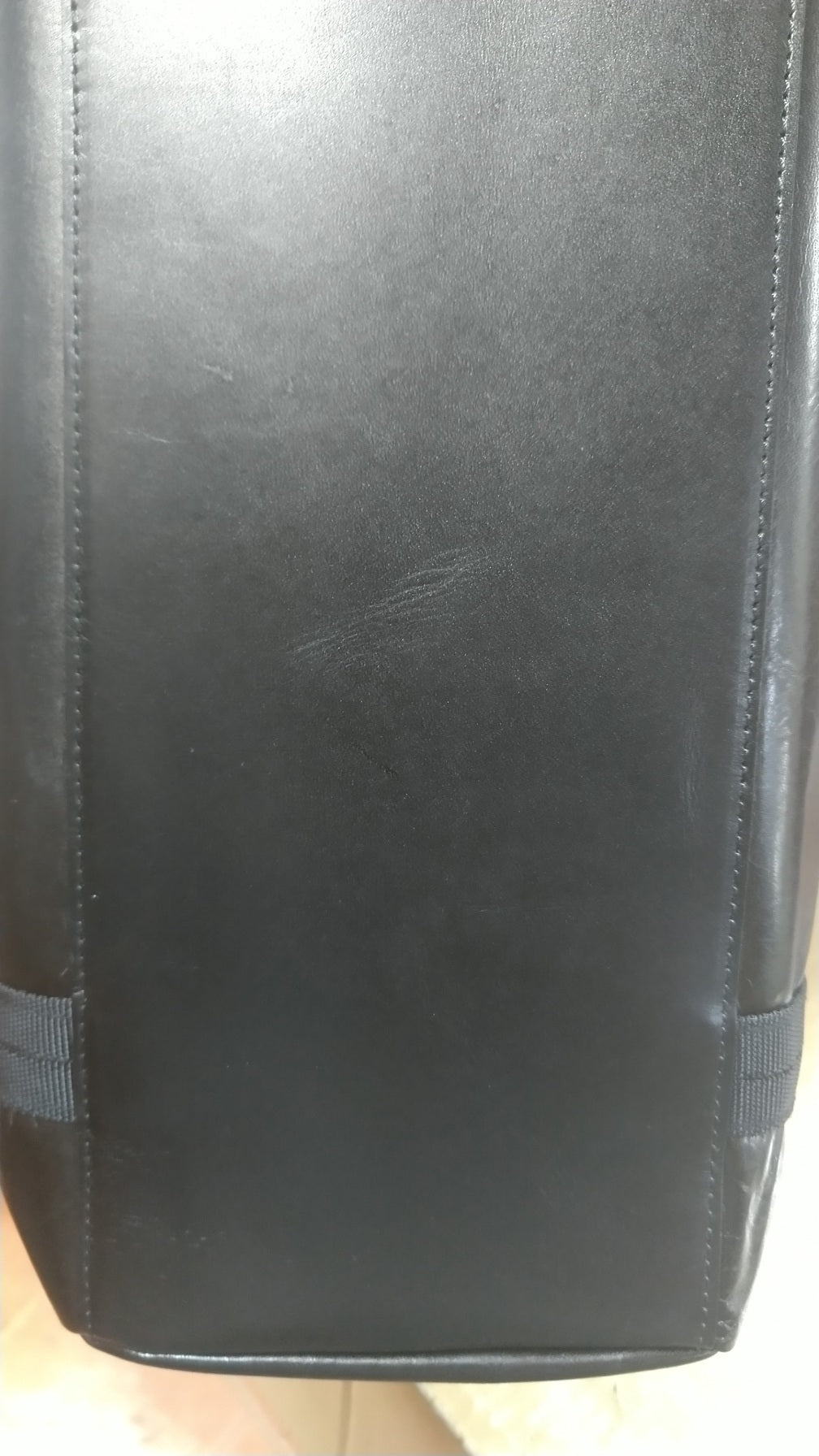 【訳アリ品】豊岡製／日本製／国産／牛革／天ファスナー／ビジネスバッグ／ボストン型／ビジネスボストン／ブラック／黒色／505012