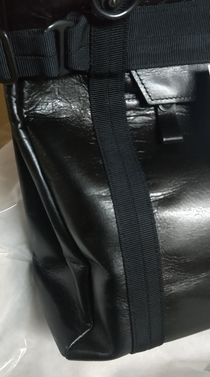 【訳アリ品】豊岡製／日本製／国産／牛革／天ファスナー／ビジネスバッグ／ボストン型／ビジネスボストン／ブラック／黒色／505012