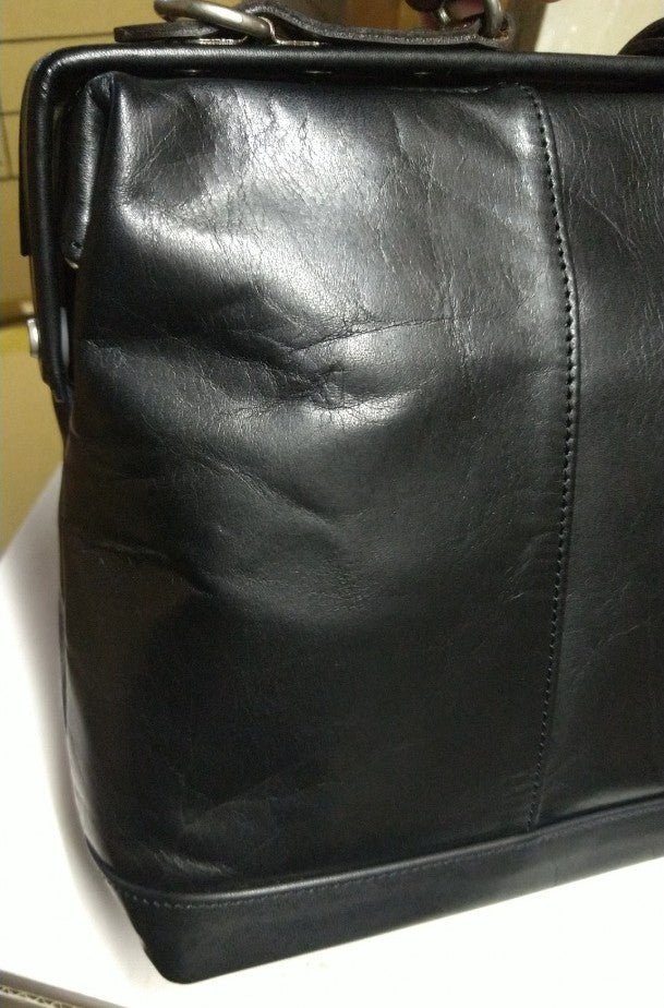 【訳アリ品】豊岡製／日本製／国産／牛革／レザー／ダレスバッグＳ／ショルダーバッグ／505046／黒色／ブラック【期間限定】