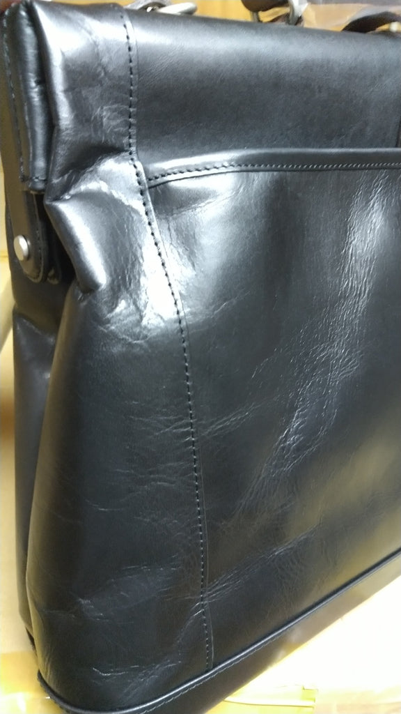 【訳アリ品】豊岡製／日本製／国産／牛革／レザー／ブラック／黒色／A4ゆったり／ダレスバッグＬ／ビジネスバッグ／505047【期間限定】