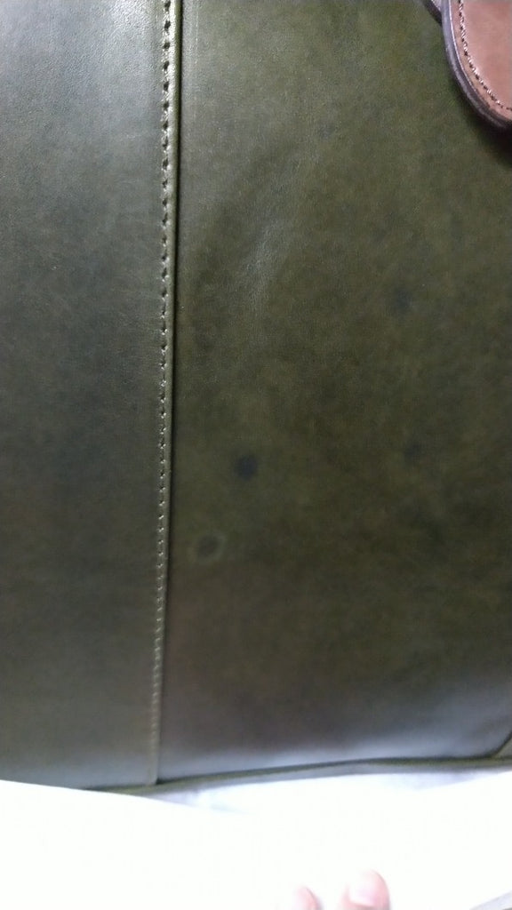 【訳アリ品】豊岡製／日本製／国産／牛革／レザー／グリーン／カーキ色／A4ゆったり／ダレスバッグＬ／ビジネスバッグ／505047⓶【期間限定】