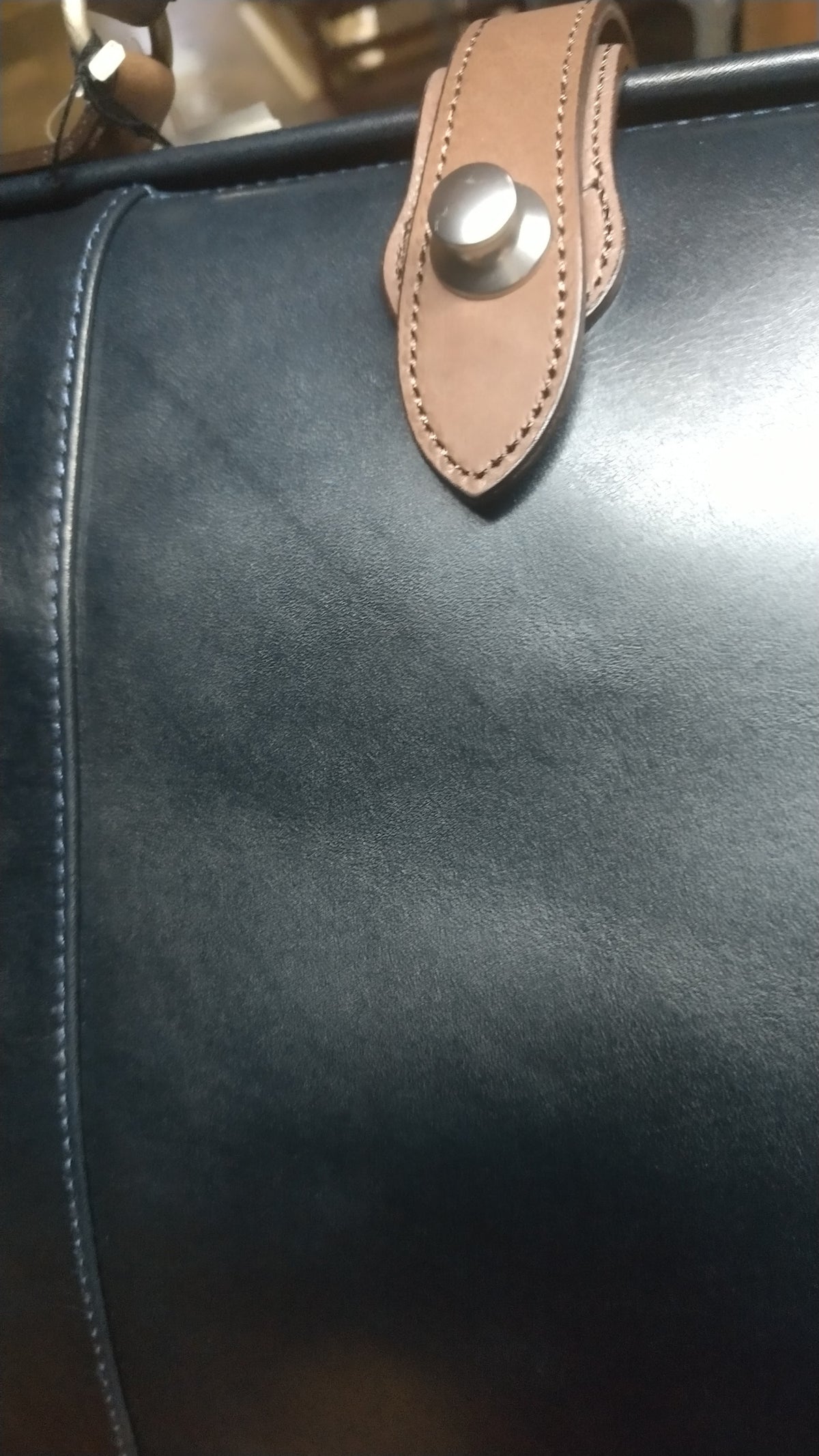 【訳アリ品】豊岡製／日本製／国産／牛革／レザー／ネイビー／紺色／A4ゆったり／ダレスバッグＬ／ビジネスバッグ／505047【期間限定】