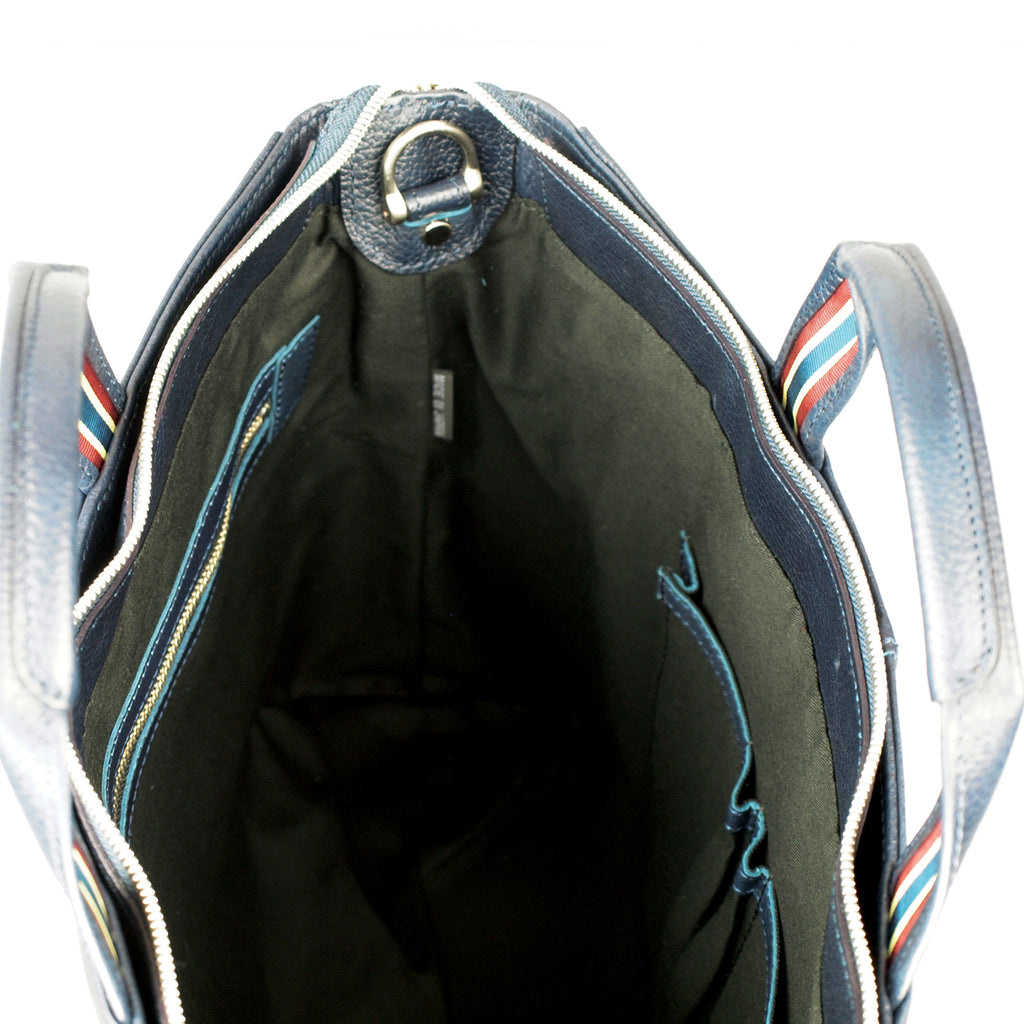 【訳アリ品】豊岡製／日本製／牛革／シュリンク／レザー／ビジネスバッグ／スクエア型／タテ型／四角／ネイビー／紺色／505064