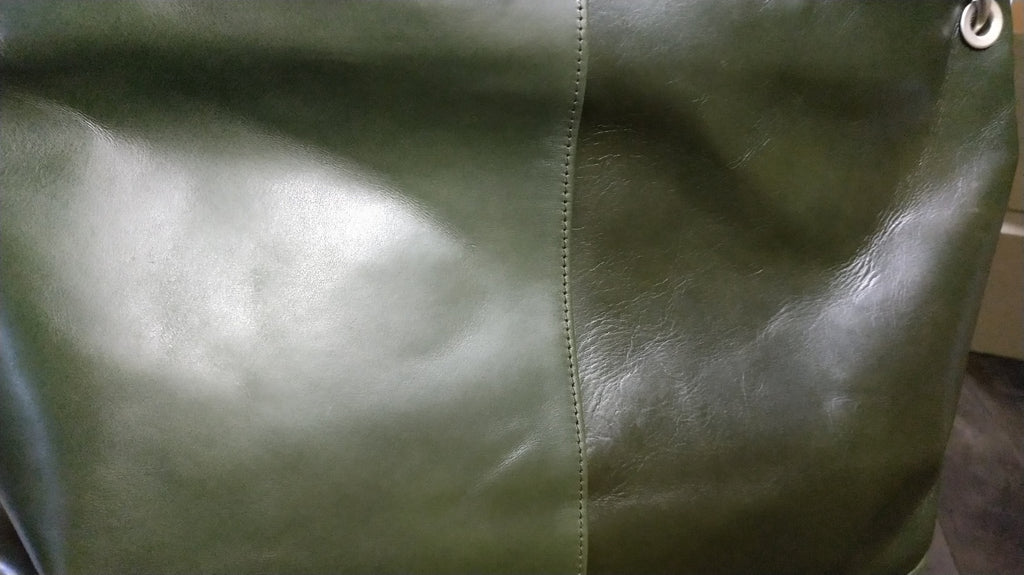 【訳アリ品】豊岡製／日本製／牛革／レザー／ボストンバッグ／旅行／出張／グリーン／緑色／カーキ色／505057