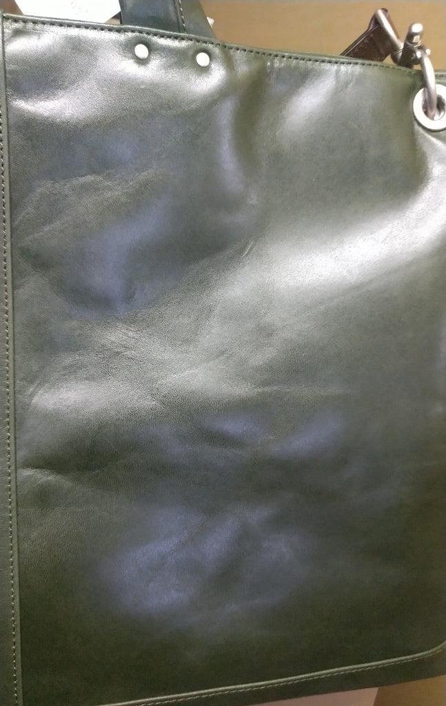 【訳アリ品】豊岡製／日本製／牛革／レザー／ボストンバッグ／旅行／出張／グリーン／緑色／カーキ色／505057