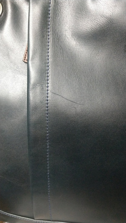 【訳アリ品】豊岡製／日本製／牛革／レザー／ボストンバッグ／超お買い得／旅行／出張／ネイビー色／505057