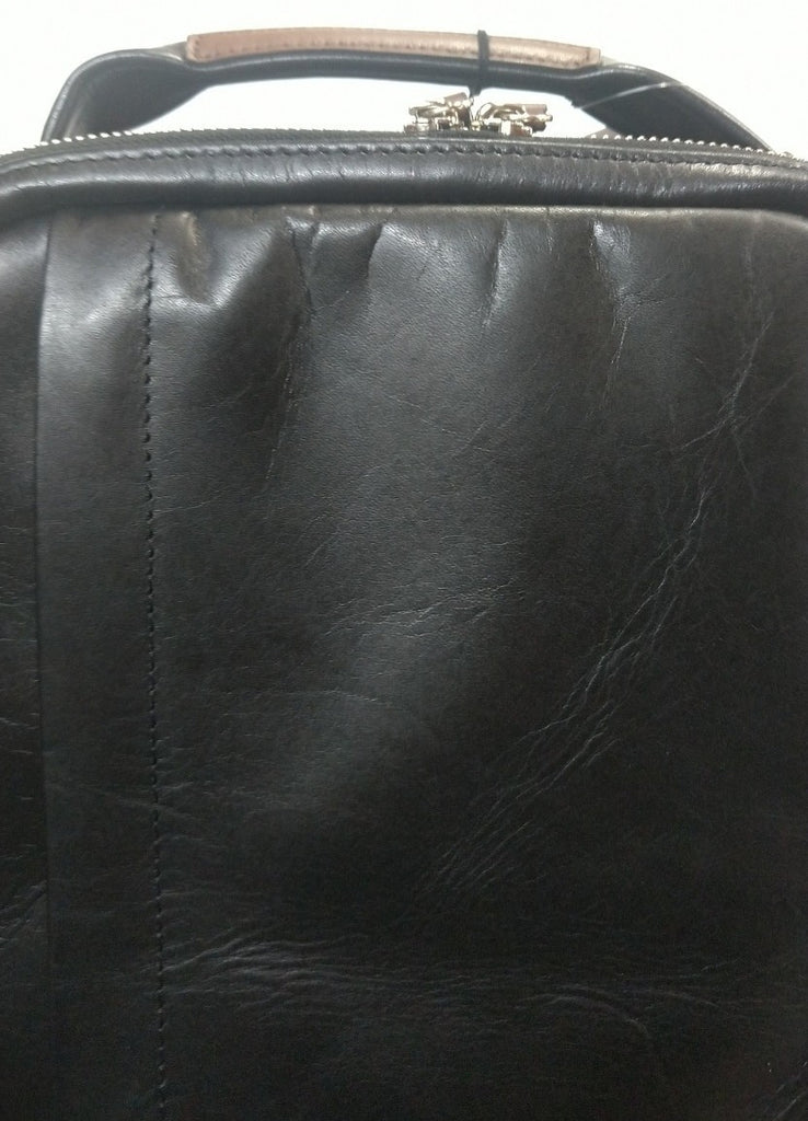 【訳アリ品】豊岡製／日本製／国産／牛革／レザー／リュック／革リュック／蒸れ軽減／ブラック／黒色／505069【期間限定】