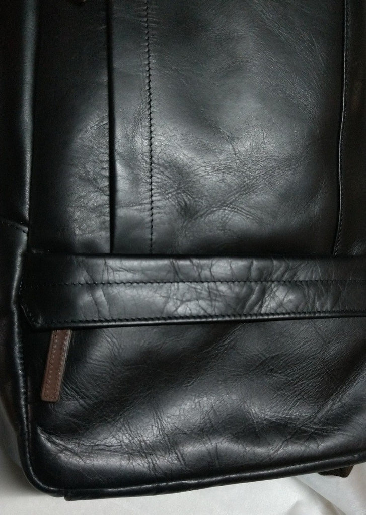 【訳アリ品】豊岡製／日本製／国産／牛革／レザー／リュック／革リュック／蒸れ軽減／ブラック／黒色／505069【期間限定】