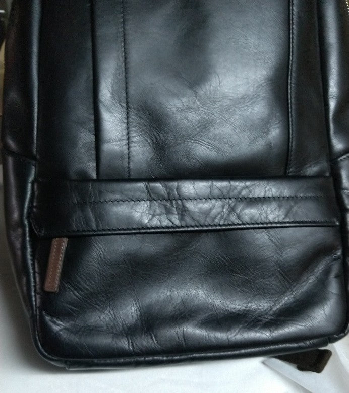 【訳アリ品】豊岡製／日本製／国産／牛革／レザー／リュック／革リュック／蒸れ軽減／ブラック／黒色／505069【期間限定】