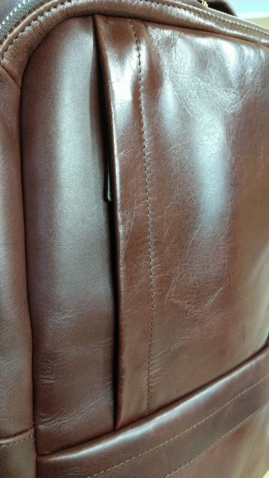 【訳アリ品】日本製／豊岡製／国産／牛革／レザー／革リュック／リュック／蒸れ軽減／505069／ブラウン／茶色【期間限定】