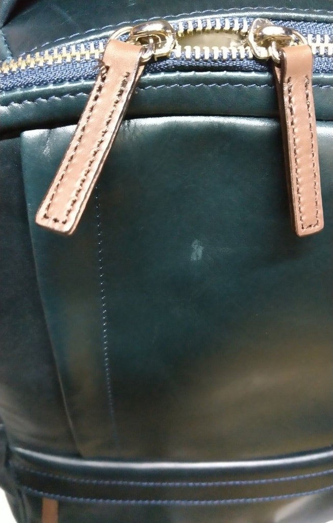 【訳アリ品】豊岡製／日本製／牛革／レザー／リュック／革リュック／蒸れ軽減／ネイビー色／505069【期間限定】