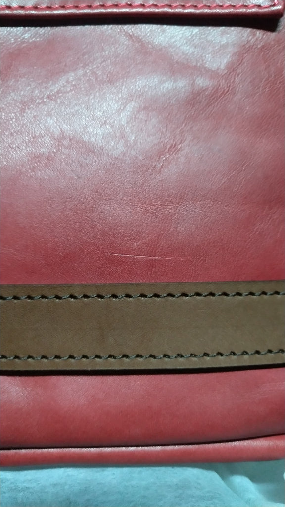 【訳アリ品】豊岡製／日本製／牛革／３way／ショルダーバッグ／ポーチ／セカンド／レッド／赤色／505071【現品限り】