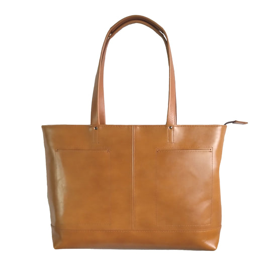 【訳アリ品】日本製／国産／牛革／レザー／革製／ミニマル派／小さめ／普段使い／トートバッグ／小寸／ダウンサイジング／557110／キャメル