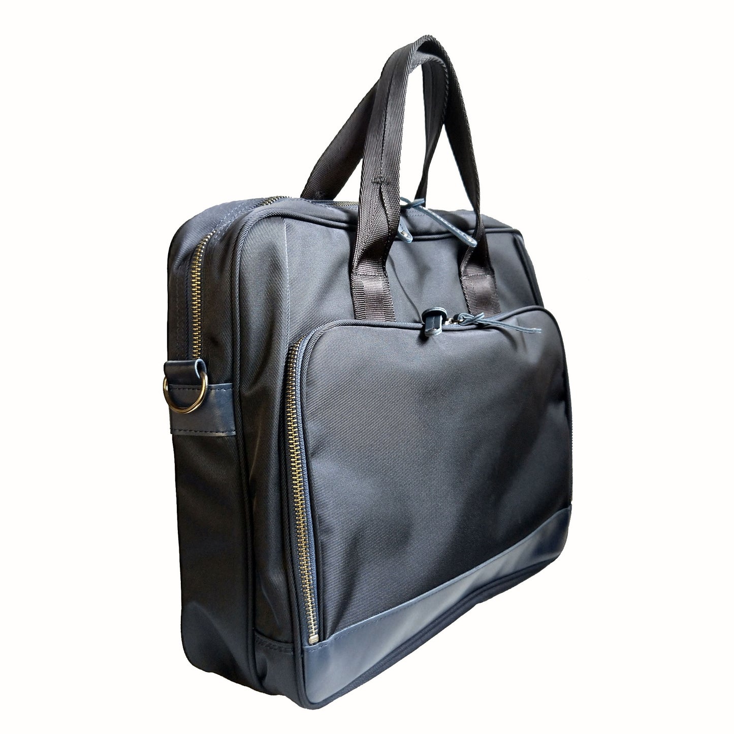 【在庫限り】日本製／A4ファイル対応／PC対応／2way／40cm／ビジネス／ビジネスバッグ／１ルーム／キャリー装着可／アウトポケット／ネイビー色／557165／Bluffpop