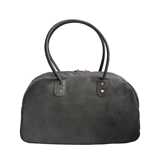 【訳アリ品】日本製／国産／馬革／レザー／ソフト／マジソン型／ボストン／懐かしい／557194／グレー色