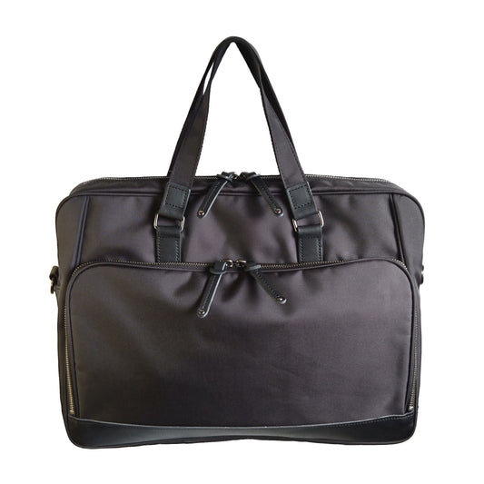【最後の１本】日本製／鎧布／GAIFU／A4ファイル対応／PC対応／2way／40cm／スリム／ビジネス／ビジネスバッグ／１ルーム／キャリー装着可／アウトポケット／ブラック／黒色／557206／Bluffpop