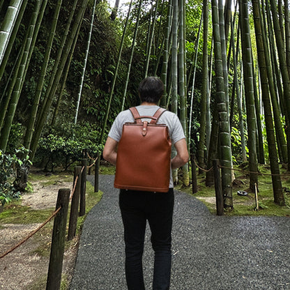 【豊岡鞄 認定品】豊岡製／日本製／国産／人工皮革／竹／間伐竹／リサイクル／ビーガン／バンブレナ／リュック／ダレスリュック／ダレス／タテ型／2way／563010／全５色／KANEDAITO【2026年3月発売】