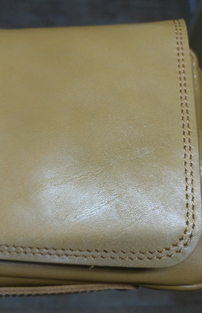 【訳アリ品】日本製／国産／牛革／セカンド／ポーチ／ショルダーバッグ／仕分け／557101／キャメル【在庫限り】
