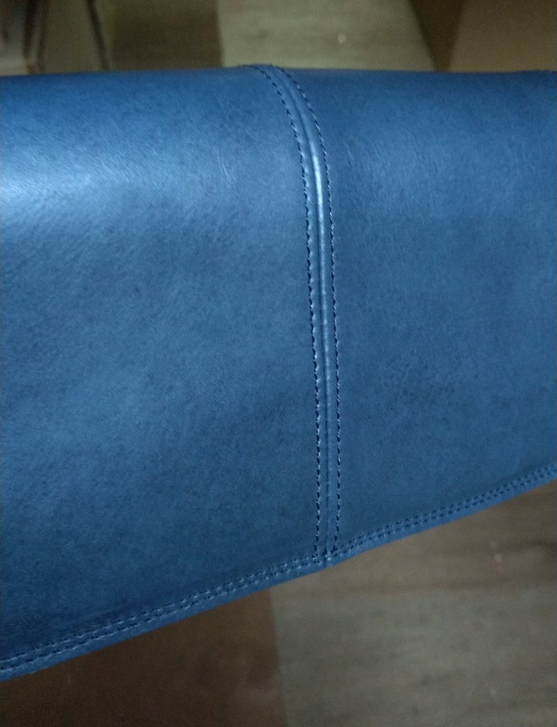 【訳アリ品】日本製／国産／牛革／セカンド／ポーチ／ショルダーバッグ／ネイビー／紺色／557101【在庫限り】