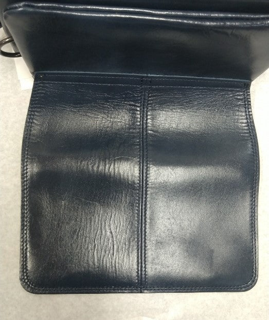 【訳アリ品】日本製／国産／牛革／セカンド／ポーチ／ショルダーバッグ／ネイビー／紺色／557101【在庫限り】