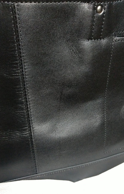 【訳アリ品】日本製／国産／豊岡製／牛革／レザー／トートバッグ／中仕切り付／ウレタン入り中仕切り／大きめ／557103／ブラック／黒色／Bluffpop【リニューアル型】