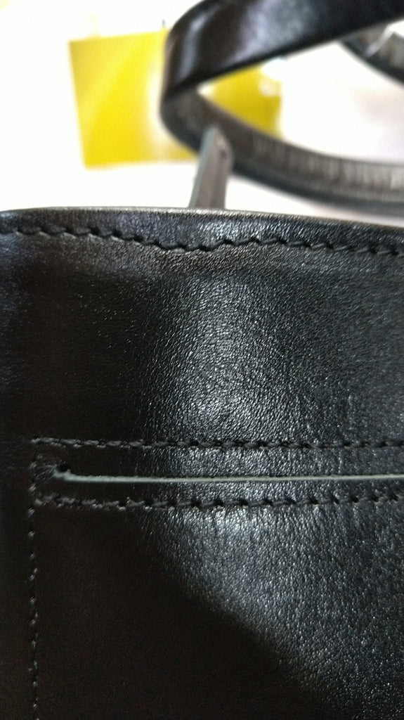 【訳アリ品】日本製／国産／牛革／レザー／中仕切り付／トートバッグ／ブラック／黒色⓸／大きめ／557103