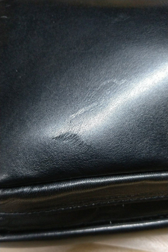 【訳アリ品】日本製／国産／牛革／レザー／斜め掛け／ウエストポーチ／ウエストバッグ／557104／黒色／ブラック④【在庫限り】