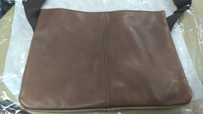 【訳アリ品】日本製／国産／馬革／サコッシュ／薄型／ショルダーバッグ／ブラウン／チョコ色／557130【在庫限り】