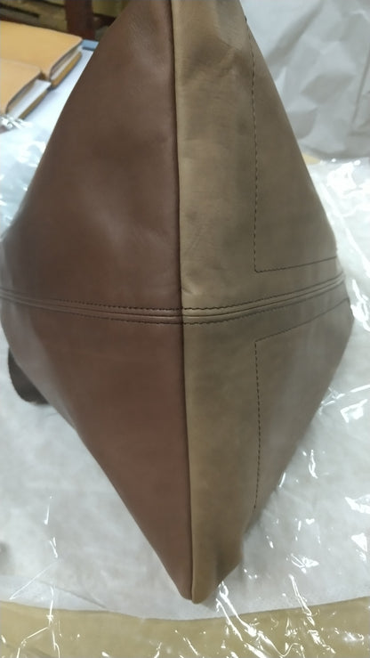 【訳アリ品】日本製／国産／馬革／サコッシュ／薄型／ショルダーバッグ／ブラウン／チョコ色／557130【在庫限り】