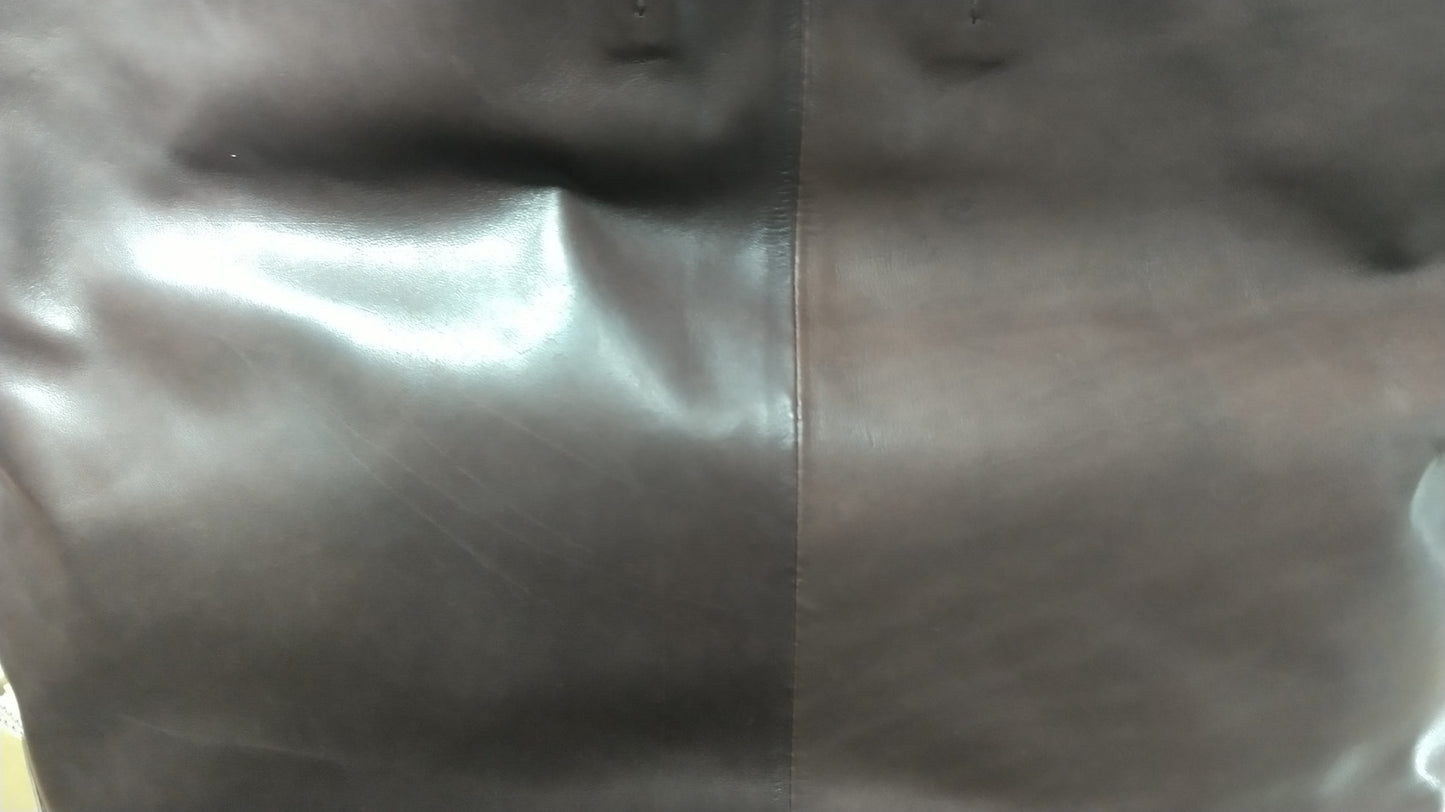 【訳アリ品】日本製／国産／馬革／２WAYバッグ／手提げ／ショルダー／ブラウン／チョコ色／大き目／557193