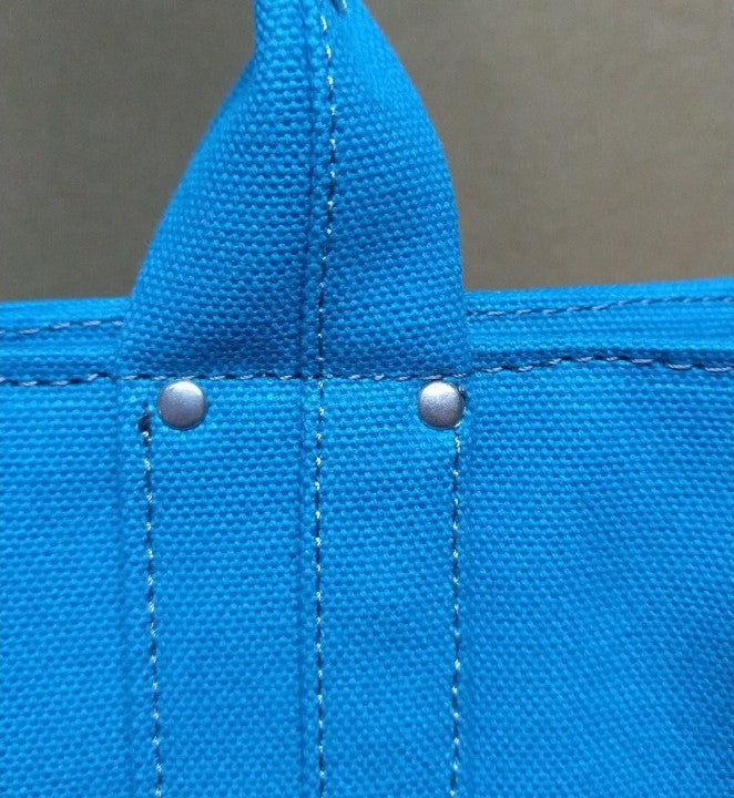 【訳アリ品】豊岡製／日本製／国産／帆布／手長／肩掛け／帆布トート／帆布バッグ／トートバッグ／A4対応／ブルー／青色／501091【在庫限り】