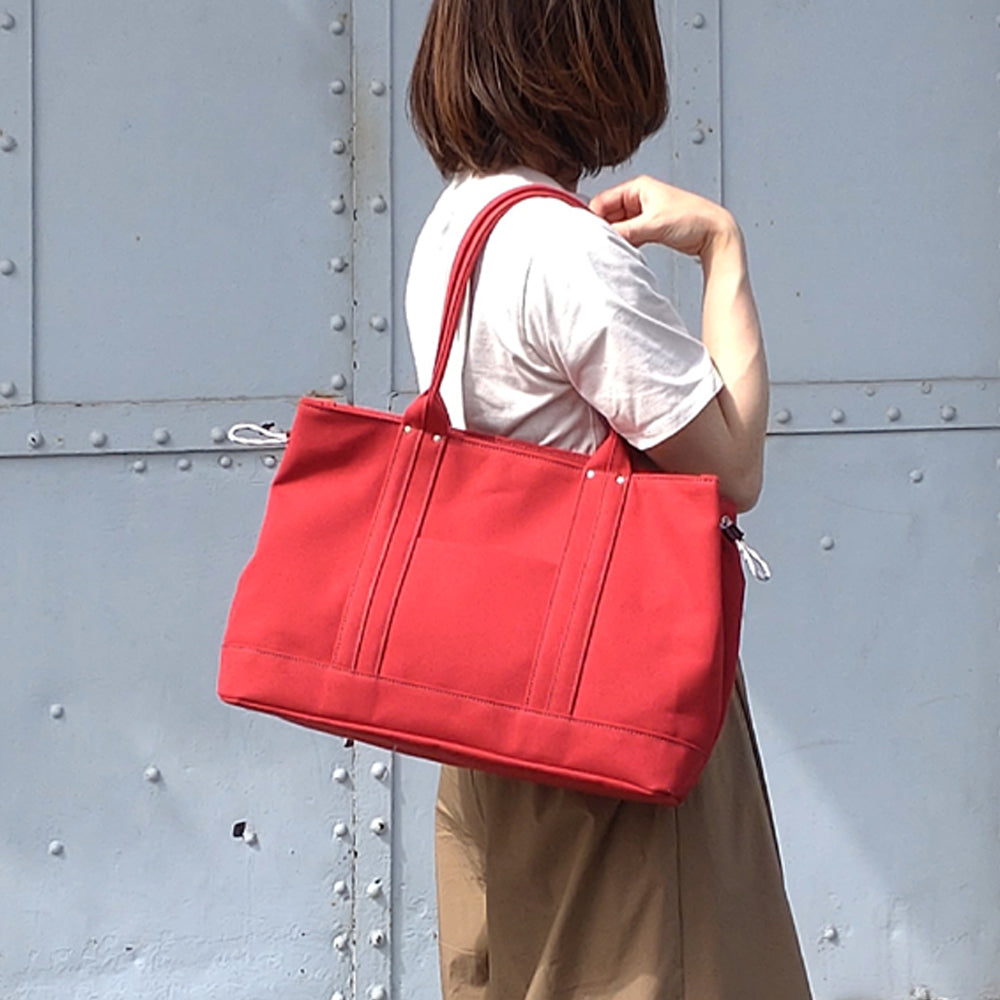 【訳アリ品】豊岡製／日本製／国産／帆布／手長／肩掛け／帆布トート／帆布バッグ／トートバッグ／A4対応／ブルー／青色／501091【在庫限り】
