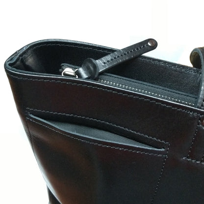 【訳アリ品】日本製／国産／豊岡製／牛革／レザー／トートバッグ／中仕切り付／ウレタン入り中仕切り／大きめ／557103／ブラック／黒色／Bluffpop【リニューアル型】